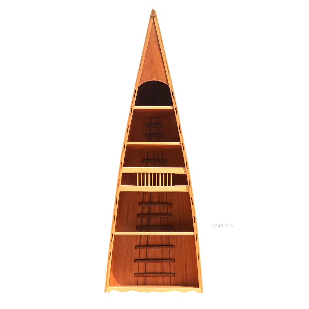 K079 Wooden Canoe Book Shelf K079 WOODEN CANOE BOOK SHELF L01.WEBP